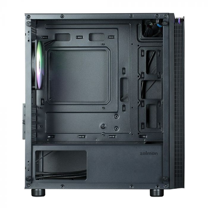 Корпус Zalman T4 Plus без БЖ, 2xUSB3.0, 1xUSB2.0, 1x120мм ARGB, VGA 320мм, LCS ready, TG Side Panel, mATX, чорний