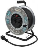 Подовжувач мережевий Konner&Sohnen KS CRM-30M, 30м, 4xТипF, 16A, на котушці, чорний