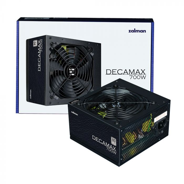 Блок живлення Zalman Decamax  (700W) 85%, 80 Plus, 120мм, 1xMB 24pin(20+4), 1xCPU 8(4+4)+4pin, 3xMolex, 6xSATA, 4xPCIe 8pin(6+2)