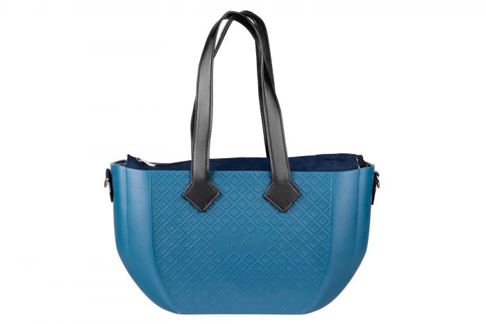 Сумка Nuvita MyMia ручки шкіра, синьо-чорний