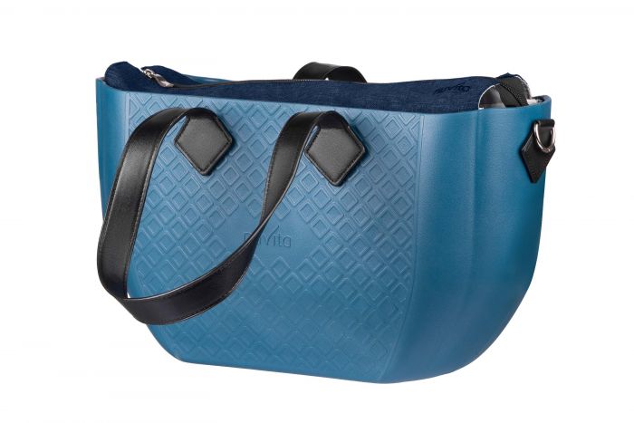 Сумка Nuvita MyMia ручки шкіра, синьо-чорний