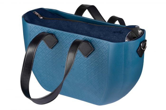 Сумка Nuvita MyMia ручки шкіра, синьо-чорний
