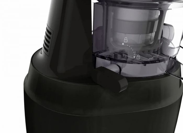 Соковитискач Tefal Juiceo шнековий 150Вт, чаша-0.8л, жмих-0.8л, насадка для цитрусових, пластик, червоно-чорний