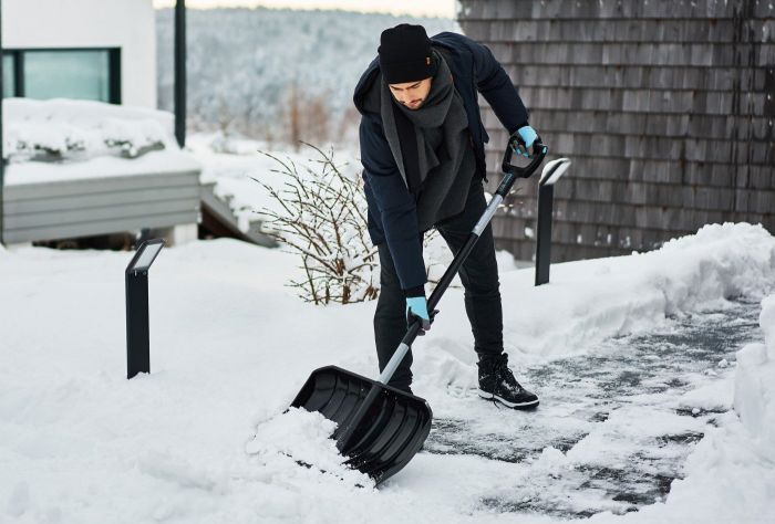 Лопата для снігу Cellfas ENERGO, алюмінієве лезо, 49см, 143см, 1.7кг