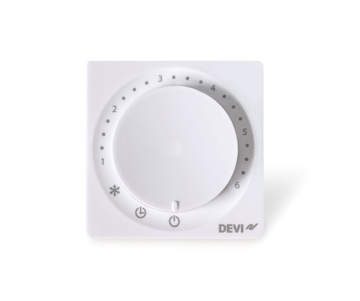 Терморегулятор Devi Devireg Basic +4...45° механічний програмований Bluetooth вбудований 16A 230В білий