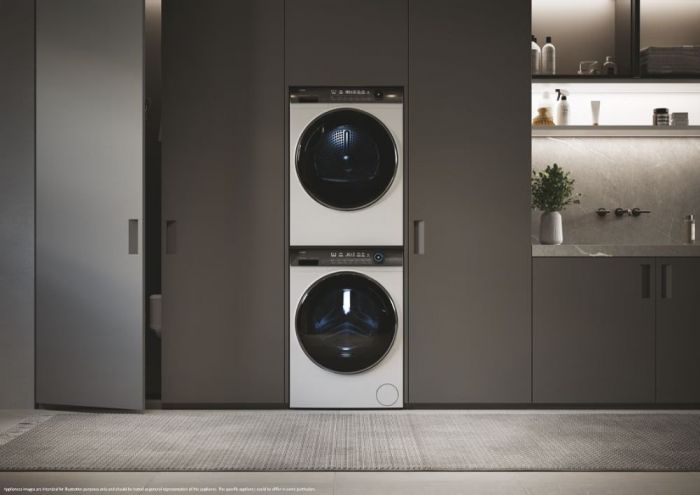 Сушильна машина Haier тепловий насос, 9кг, A+++, 59,5см, дисплей, пара, білий