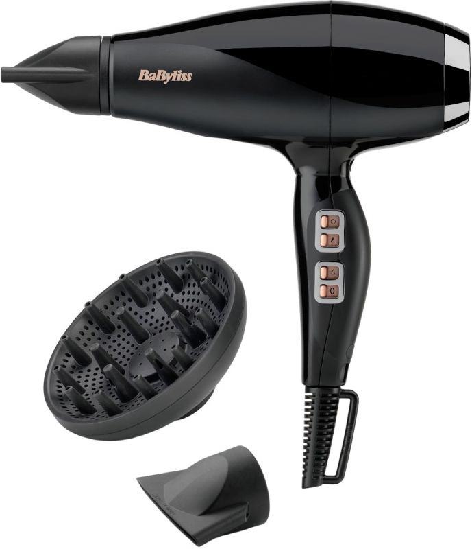 Фен Babyliss Air Power Pro, 2300Вт, 3 режими, дифузор, іоніз-я, хол. обдув, кераміка, чорно-рожевий