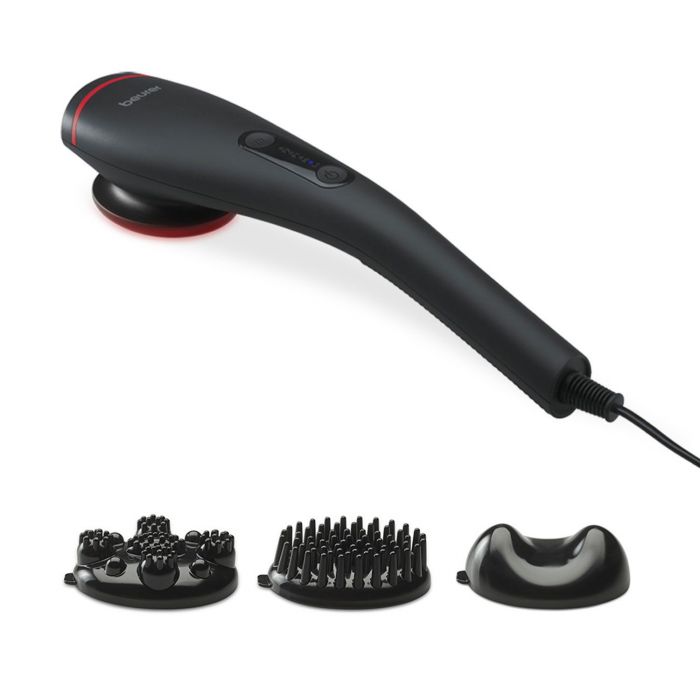 Масажер Beurer для тіла, від мережі, 3 насадки, інфрачервоні промені, чорний