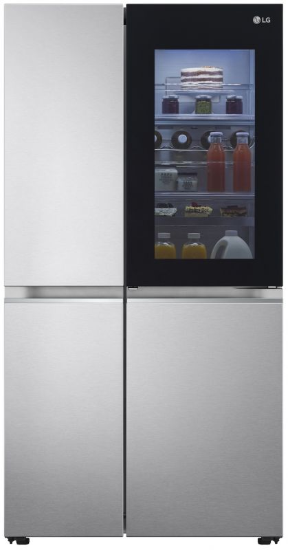 Холодильник LG SBS, 179x91х74, холод.відд.-414л, мороз.відд.-233л, 2дв., А+, NF,  інв., диспл внутр., зона св-ті, Door in door, нерж