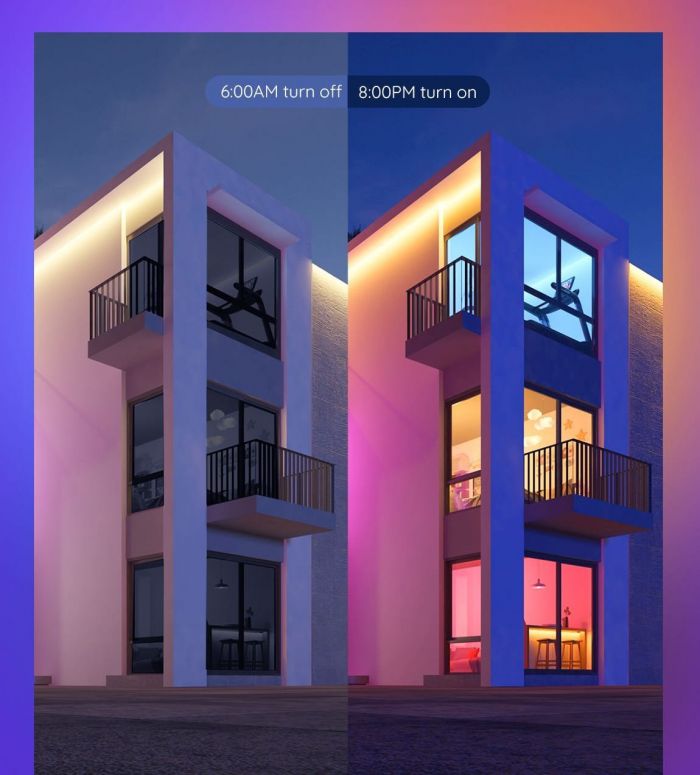 Лампа розумна Govee H6004, E27, 9W, 800Lm, 2700K-6400K, RGB, WI-FI/Bluetooth, білий