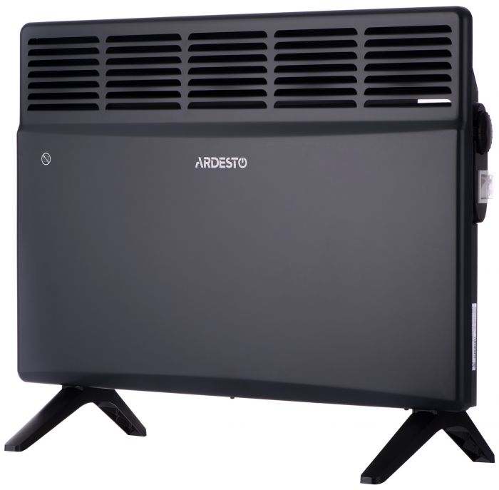 Конвектор ARDESTO CH-1500MCA, 1500 Вт, 15 м2, закритий нагрів. елемент, IP24, мех. керування, антрацит матовий