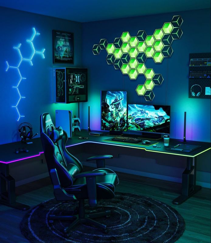 Набір настінних світильників Govee H606A Glide Hexagon Light, 7, RGBIC, WI-FI/Bluetooth, білий