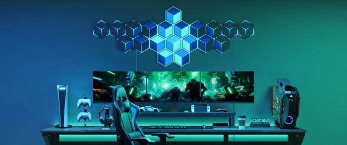 Набір настінних світильників Govee H606A Glide Hexagon Light, 7, RGBIC, WI-FI/Bluetooth, білий