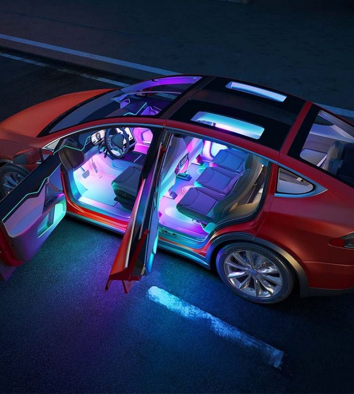 Набір розумного підсвічування для автомобіля Govee H7090 Interior Car Lights, RGBIC, Bluetooth, чорний