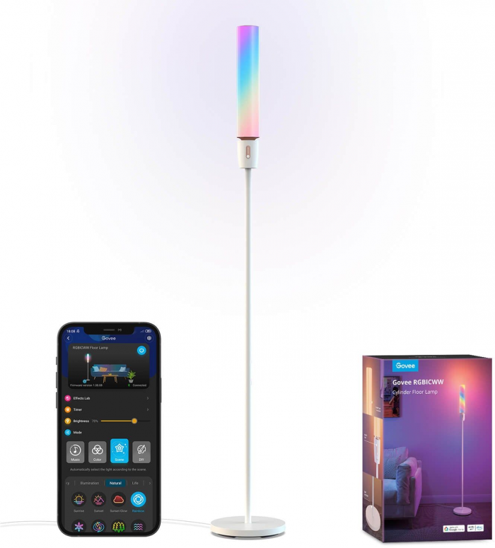 Торшер розумний Govee H6078, 1500Lm, RGBICW, WI-FI/Bluetooth, білий