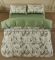 КПБ 1.5сп Ardesto Gloria, підковдра 160х220см, простирадло 160х220см, наволочки (2) 50х70см, 100% бавовна, сатин, квіти, зелений