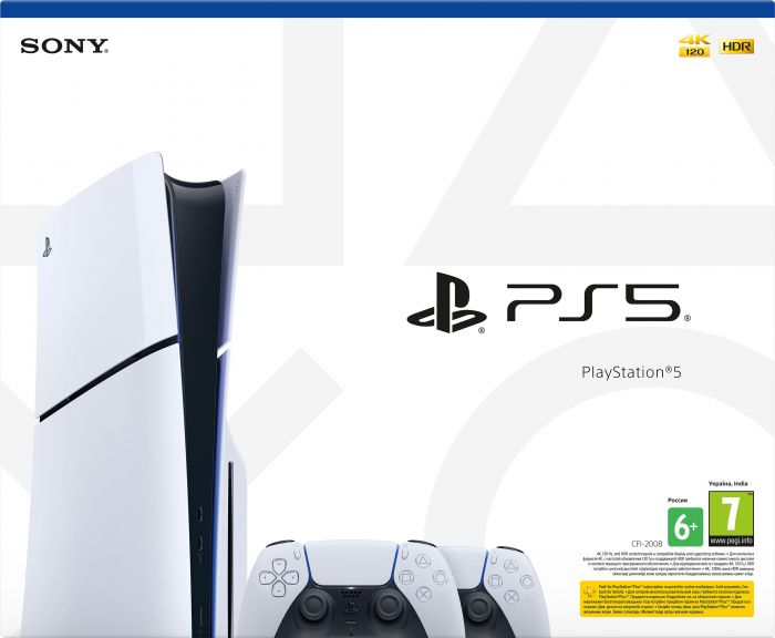 Ігрова консоль PlayStation 5 Slim Blu-ray (2 геймпади Dualsense)