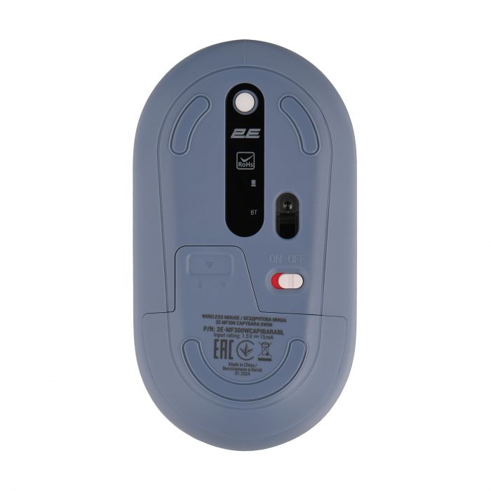 Миша 2E MF300 CAPYBARA:SWIM Silent WL BT, синій
