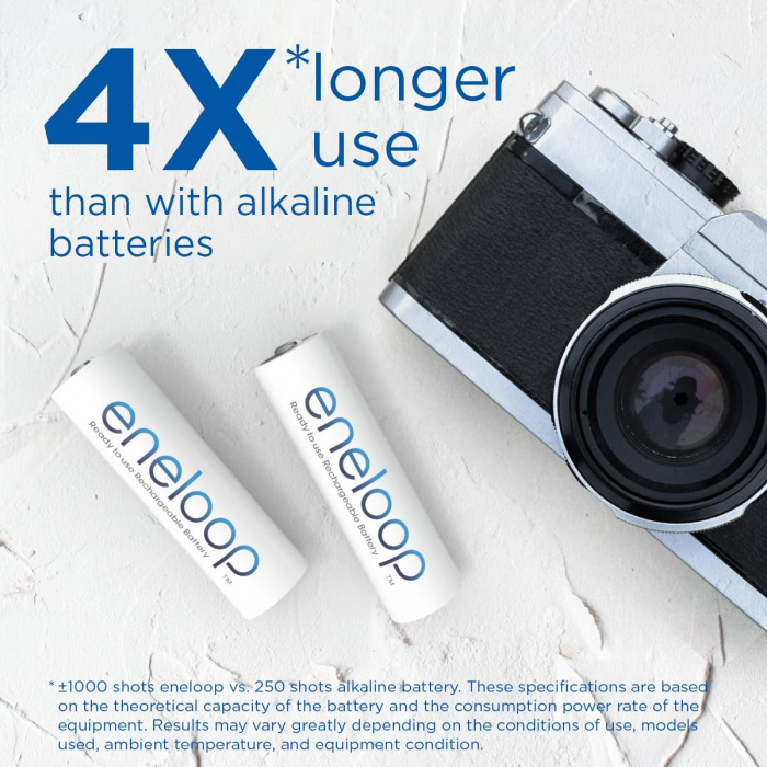 Акумулятор Panasonic Eneloop NI-MH   AA 2000  мАг, 4 шт, з кейсом для зберігання