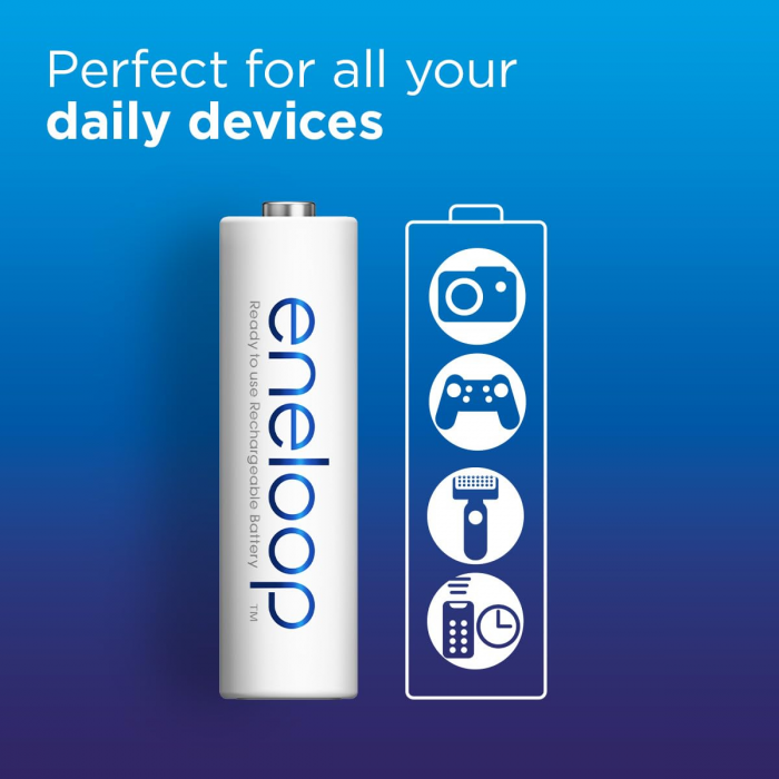 Акумулятор Panasonic Eneloop NI-MH   AA 2000  мАг, 4 шт, з кейсом для зберігання