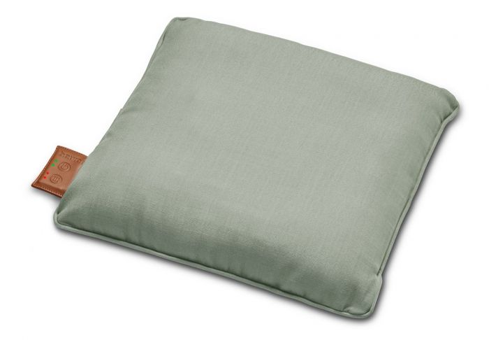 Масажна подушка Beurer для плечей, шиї, спини, ніг, літій- іонний акум., змінний чохол, сірий