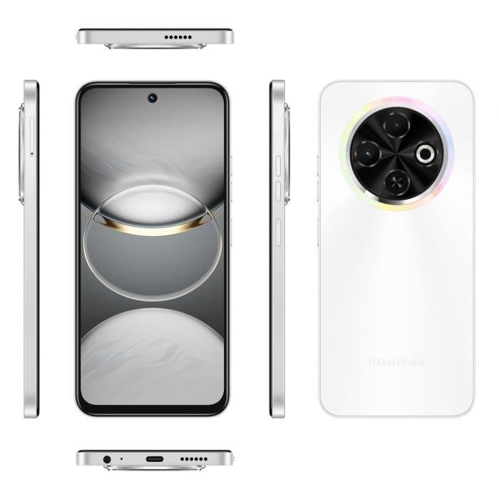 Смартфон TECNO Spark 30C (KL5n) 6.67" 8/256ГБ, 2SIM, 5000мА•год, Orbit White