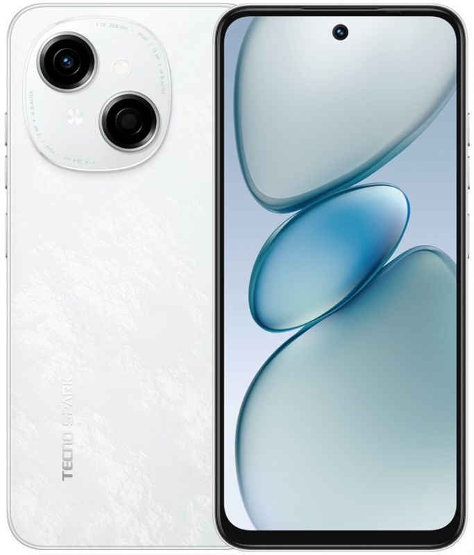 Смартфон TECNO Spark Go 1 (KL4) 6.67" 3/64ГБ, 2SIM, 5000мА•год, Glittery White