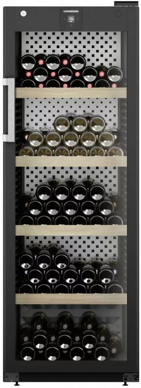 Холодильник Liebherr для вина, 168.4x60х76.3, холод.відд.-426л, зон - 1, бут-196, ST, дисплей, чорний
