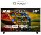 Телевізор 50" 2E QLED 4K 60Hz Smart Google TV Black