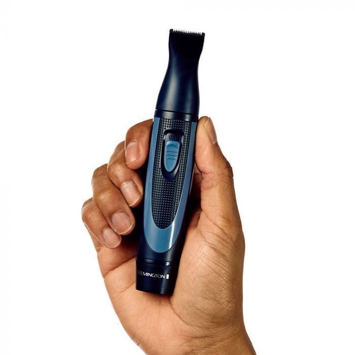 Набір дорожній Remington TRAVEL KIT, для бороди, вусів, носа та вух, насадок-3, чохол, гребінець, пінцет, кусачки, ножиці, сталь, чорно-синій