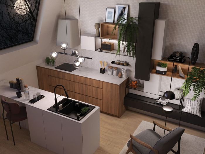 Мийка кухонна Deante Magnetic, граніт, прямокутник, без крила, 690х500х219мм, чаша - 1.5, накладна, черний