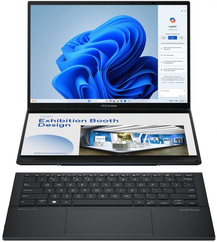 Ноутбук ASUS Zenbook Duo UX8406MA-PZ026W 14" 3K OLED, Intel Ultra 9 185H, 32GB, F1TB, UMA, Win11, Сірий