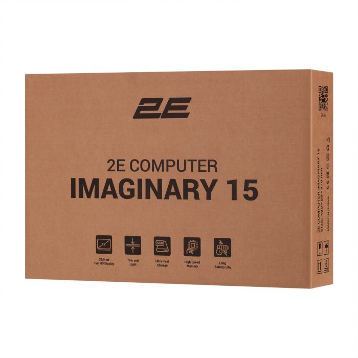 Ноутбук 2E Imaginary 15.6" FHD IPS AG, Intel i5-1335U, 16GB, F256GB, UMA, Win11PE, Чорний