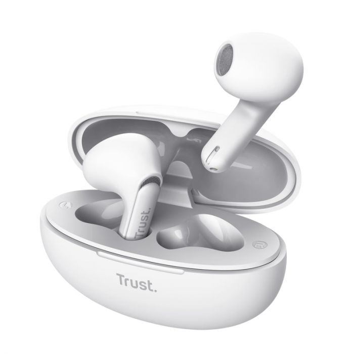 Навушники TWS Trust Yavi Earphones BT 5.3, ENC, SBC, Mic, Білий