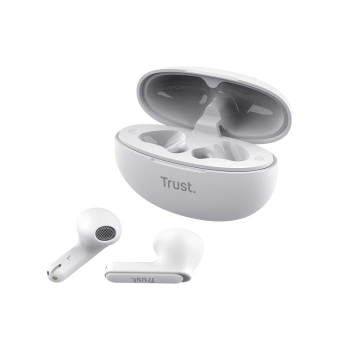 Навушники TWS Trust Yavi Earphones BT 5.3, ENC, SBC, Mic, Білий