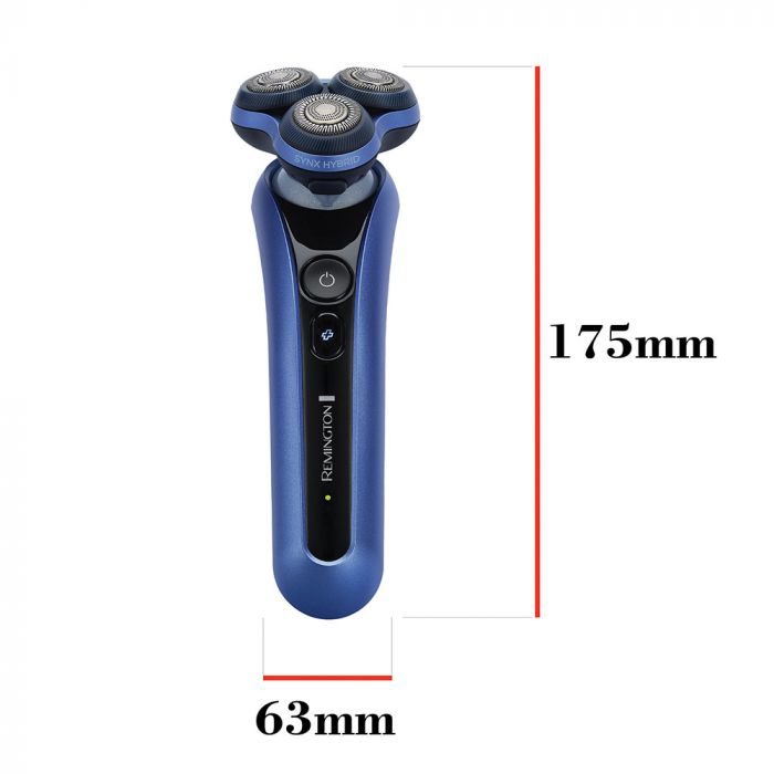Бритва електр. Remington роторна X7 Limitless X,  бритв.головок-3, від мережі, сух.+волог., тример, водонепрон., швид. зарядка, чорно-синій