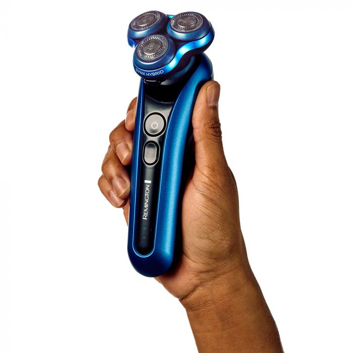 Бритва електр. Remington роторна X7 Limitless X,  бритв.головок-3, від мережі, сух.+волог., тример, водонепрон., швид. зарядка, чорно-синій