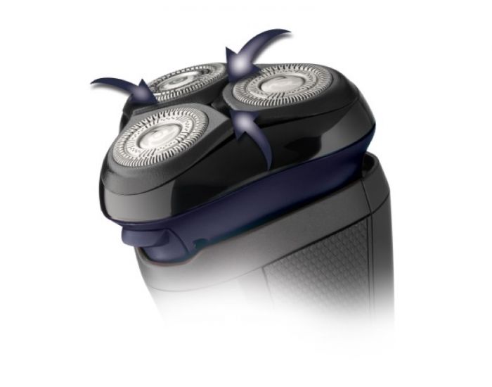 Бритва електр. Remington роторна Style Series,  бритв.головок-3, от сети, сух., тример, чорно-синій