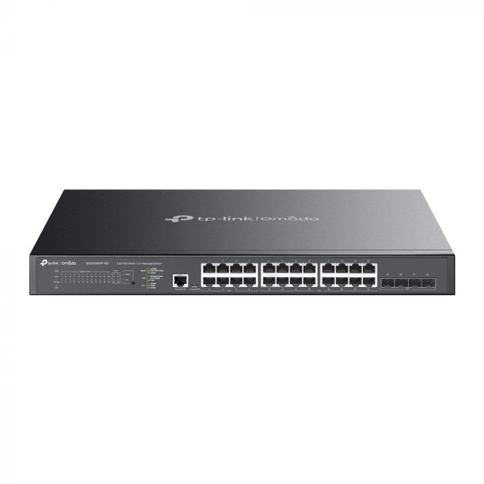 Комутатор TP-LINK SG3428XPP-M2 24x2.5GE (24xPoE), 4xSFP+, 500Вт, Керований L2