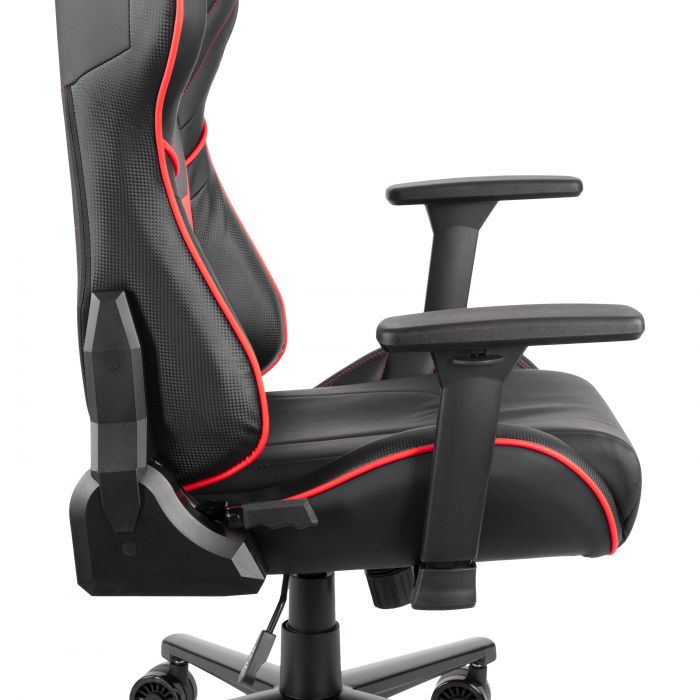 Крісло 2E GAMING HIBAGON II, ПУ шкіра, 3D-Armrests, чорно-червоний
