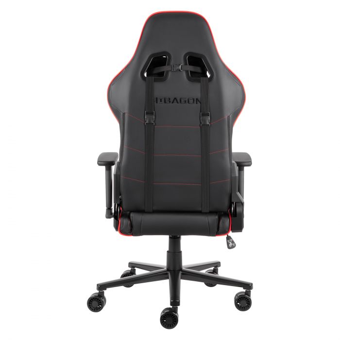 Крісло 2E GAMING HIBAGON II, ПУ шкіра, 3D-Armrests, чорно-червоний