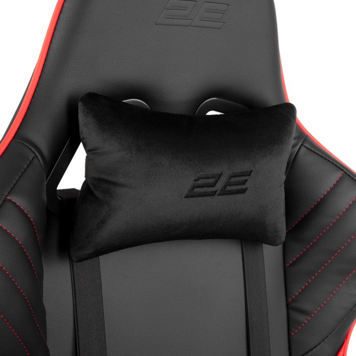 Крісло 2E GAMING HIBAGON II, ПУ шкіра, 3D-Armrests, чорно-червоний