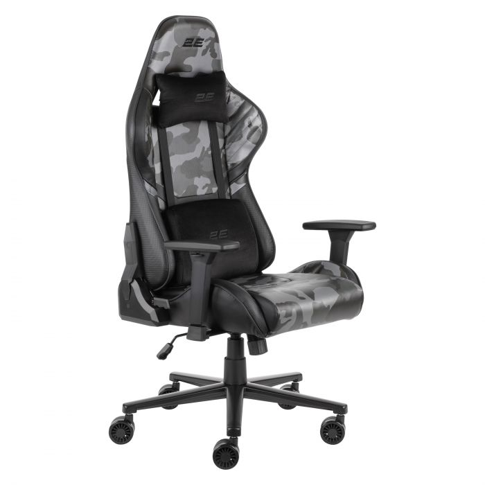 Крісло 2E GAMING HIBAGON II, ПУ шкіра, 3D-Armrests, чорно-зелений