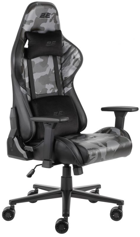 Крісло 2E GAMING HIBAGON II, ПУ шкіра, 3D-Armrests, чорно-зелений