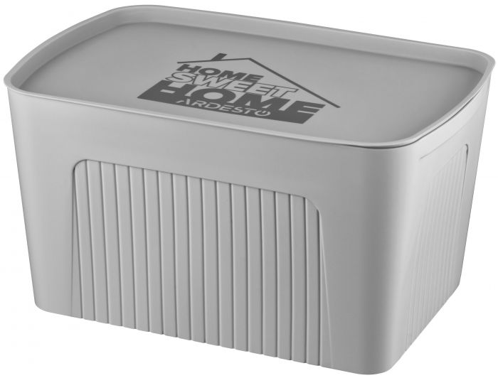 Ящик з кришкою для зберігання ARDESTO 45.5х31х24.5см, 23л, пластик PP, сірий