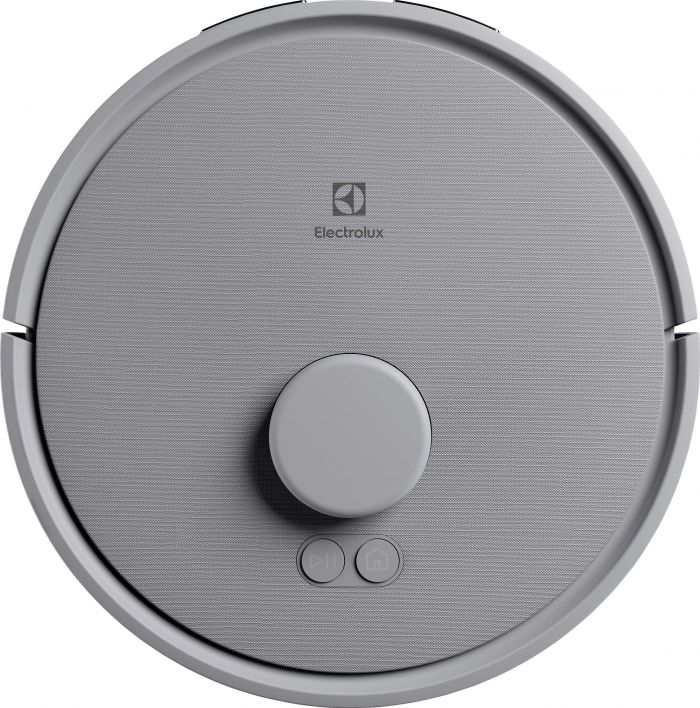 Робот-пилосос Electrolux, h=10см, вологе прибирання, конт пил -0.3л, вода -0.3л, автон. робота до 140хв, Wi-Fi, сірий
