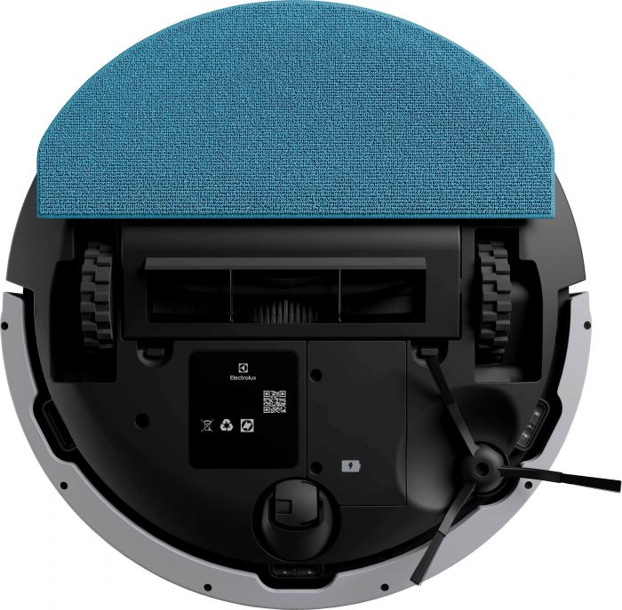 Робот-пилосос Electrolux, h=10см, вологе прибирання, конт пил -0.3л, вода -0.3л, автон. робота до 140хв, Wi-Fi, сірий