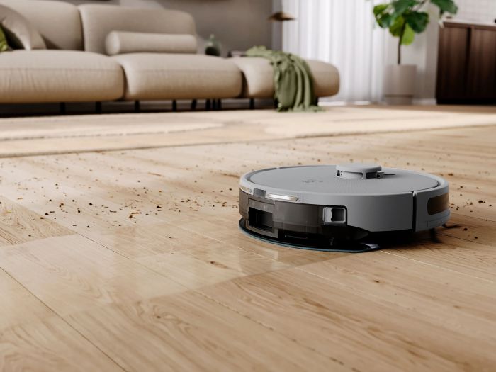 Робот-пилосос Electrolux, h=10см, вологе прибирання, конт пил -0.3л, вода -0.3л, автон. робота до 140хв, Wi-Fi, сірий