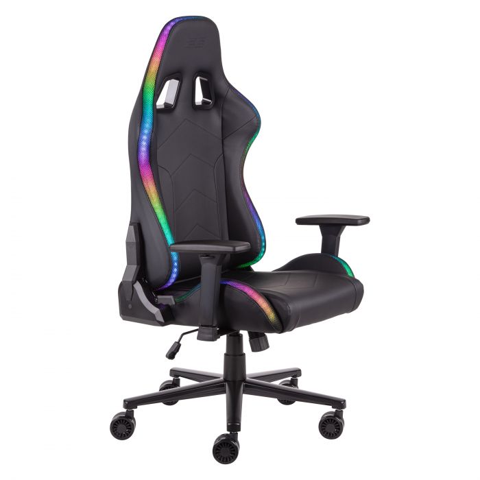 Крісло 2E GAMING OGAMA II RGB, ПУ шкіра, 3D-Armrests, чорний