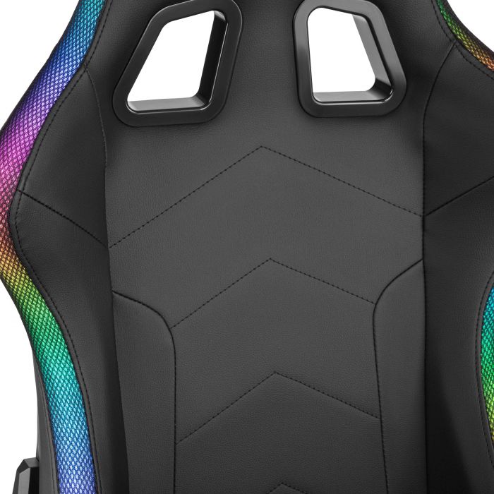 Крісло 2E GAMING OGAMA II RGB, ПУ шкіра, 3D-Armrests, чорний